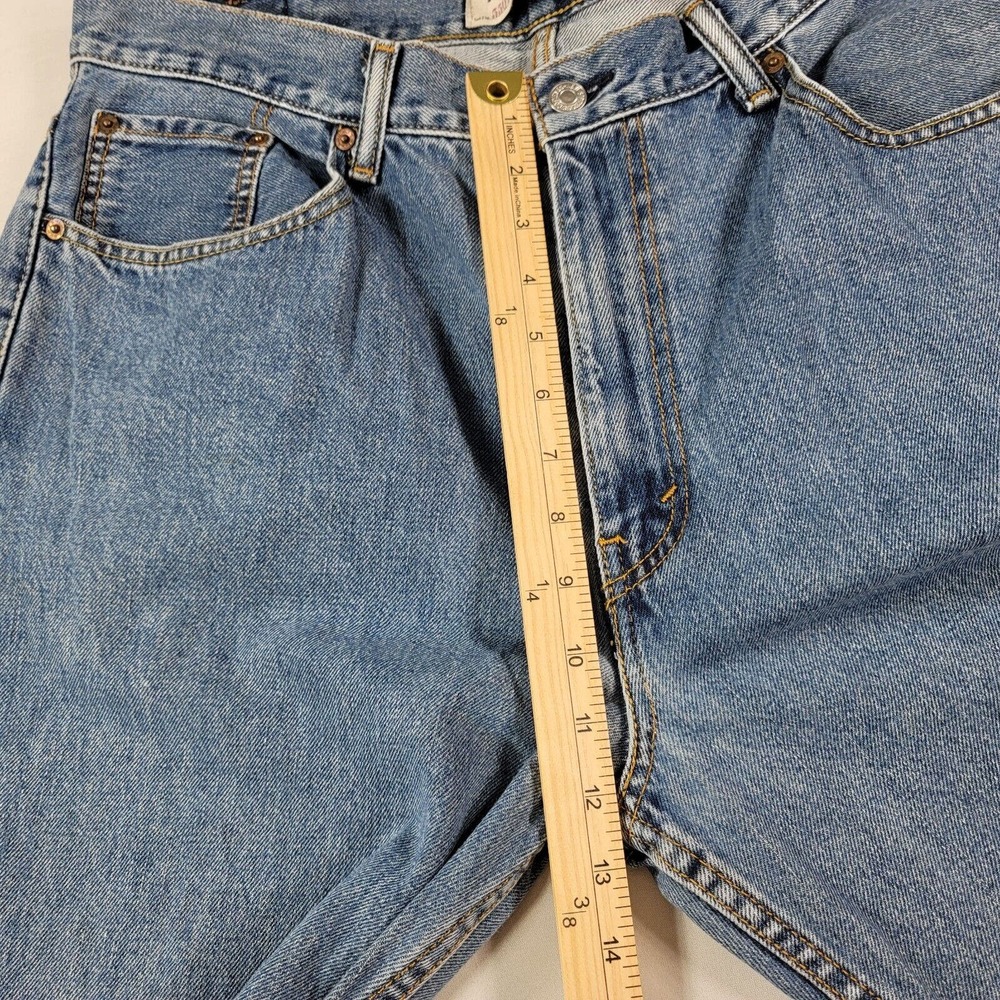 Levis 505 Jeans Mens 36x29 Blue Light Wash American Denim Straight Work - Picture 8 of 12